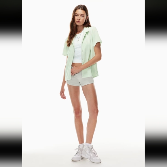 TNA ARITZIA newcastle shirt color Light Pink size XS Towel texture - Picture 2 of 15